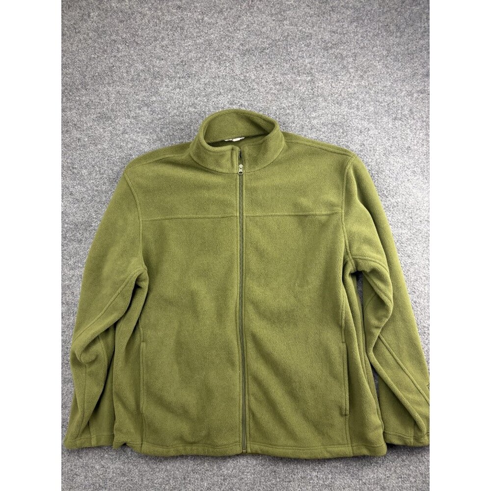 Bass Pro Shops Jacket Mens XL Green Fleece Full Zip Outdoor Casual Hiking‎